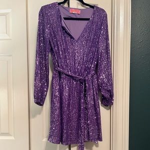 LDT Purple Sequin Dress